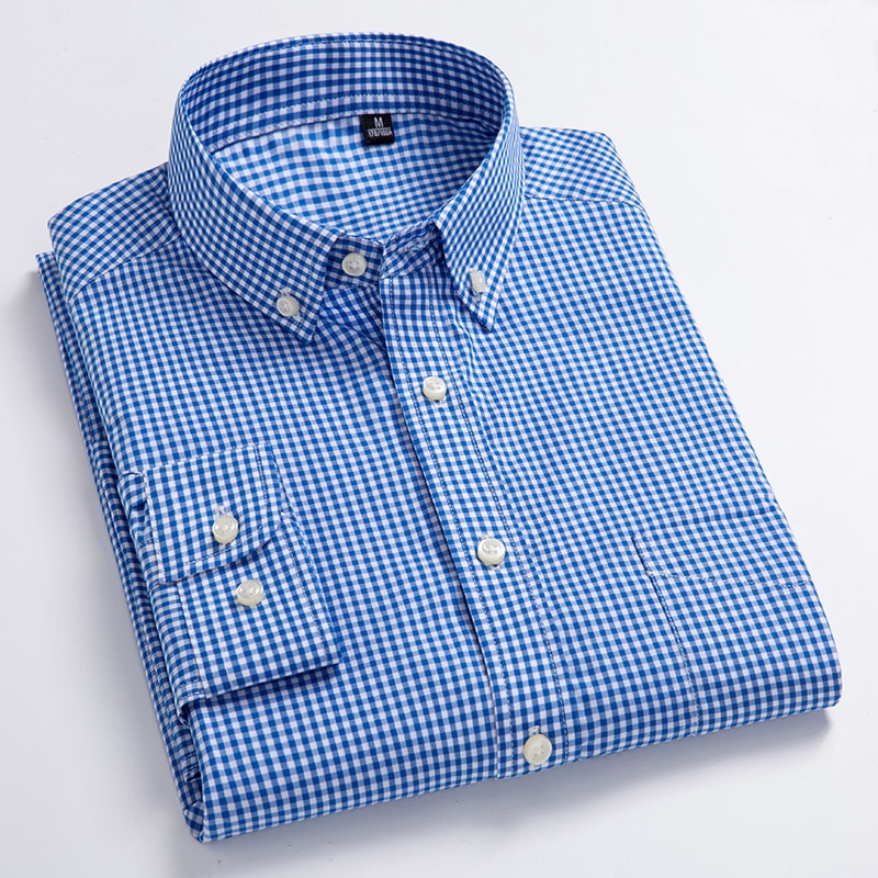 Men's Plaided Cotton Casual Shirt