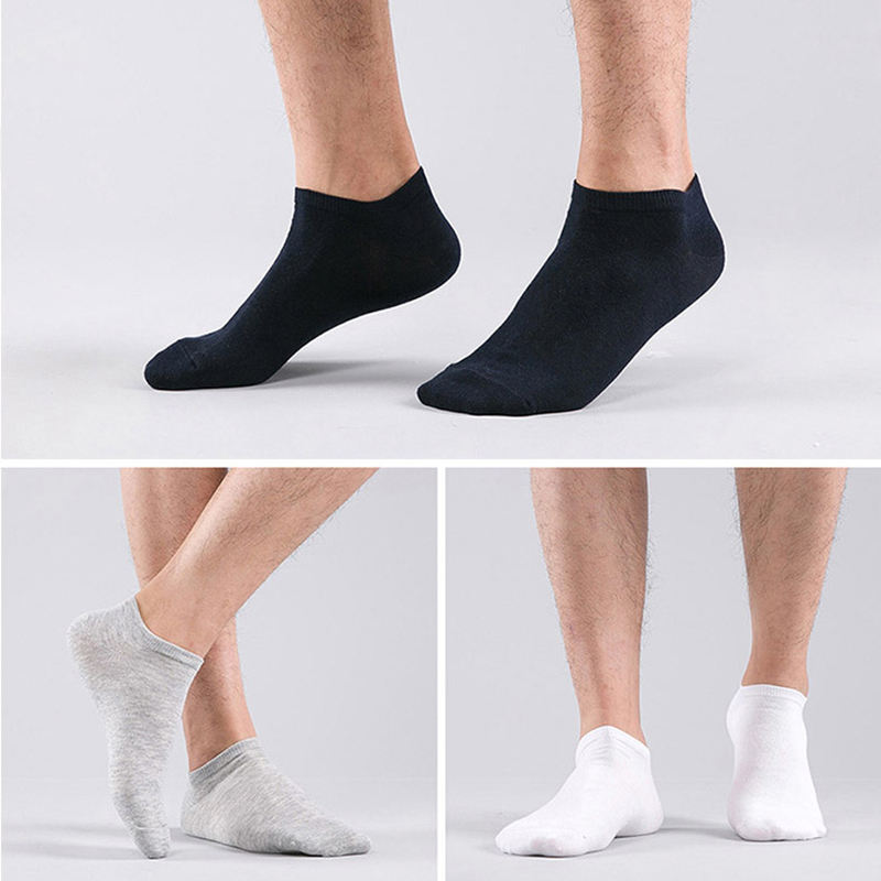 Men's Cotton Summer Thin Breathable Socks 5 Pairs Set