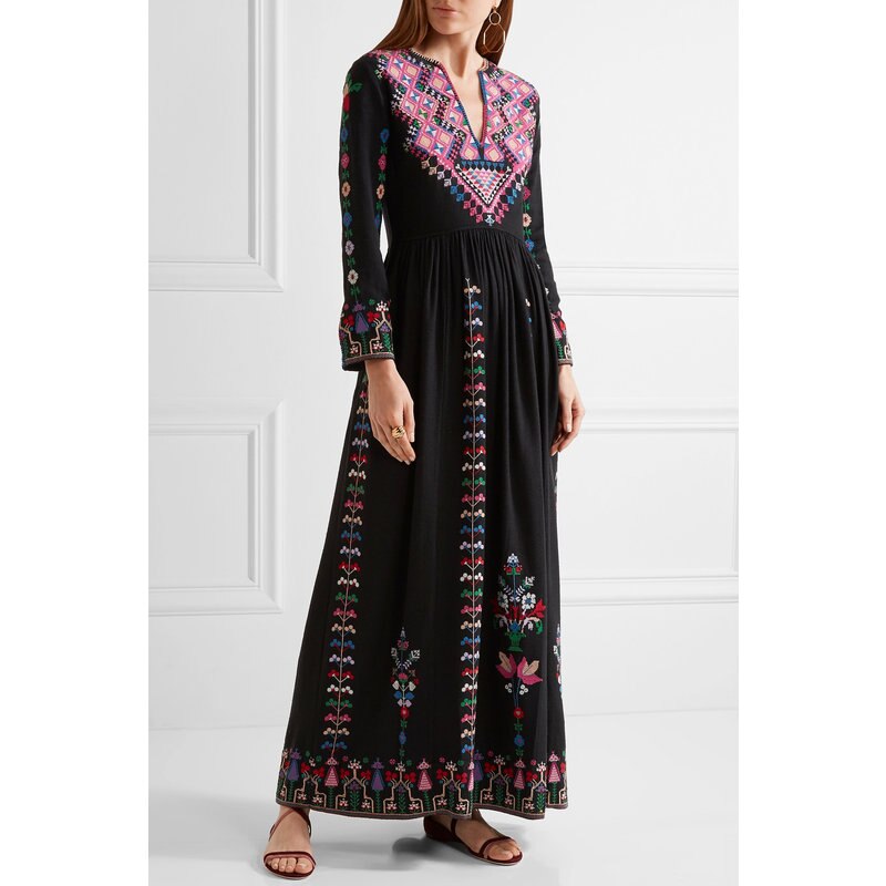 Women's Embroidered Maxi Dress