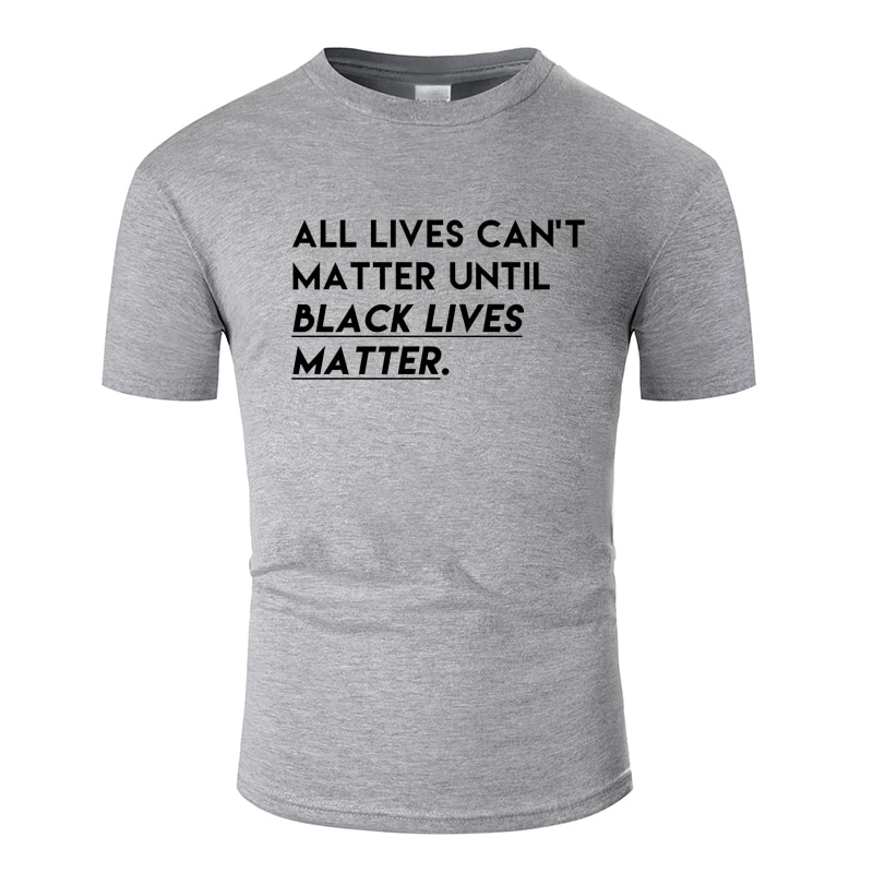 Black Lives Matter O-Neck Cotton T-Shirt for Men