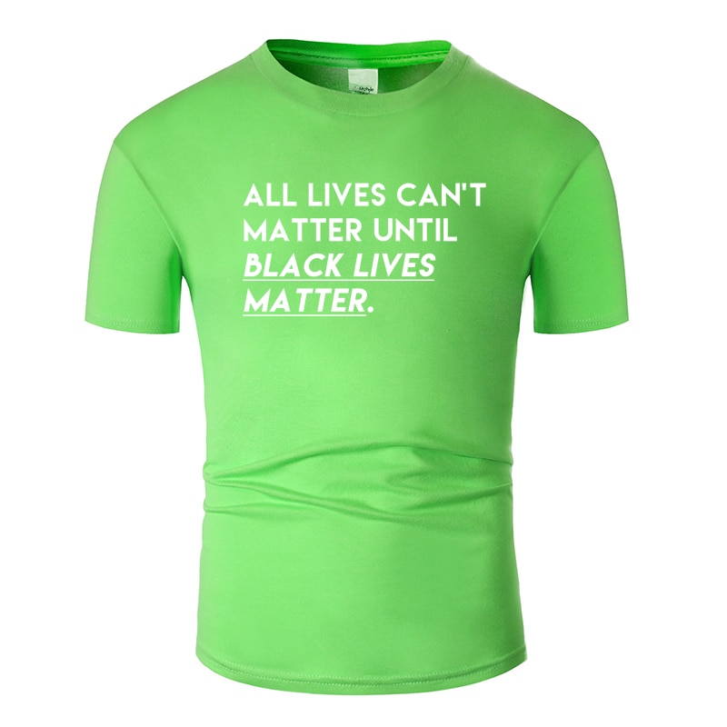 Black Lives Matter O-Neck Cotton T-Shirt for Men