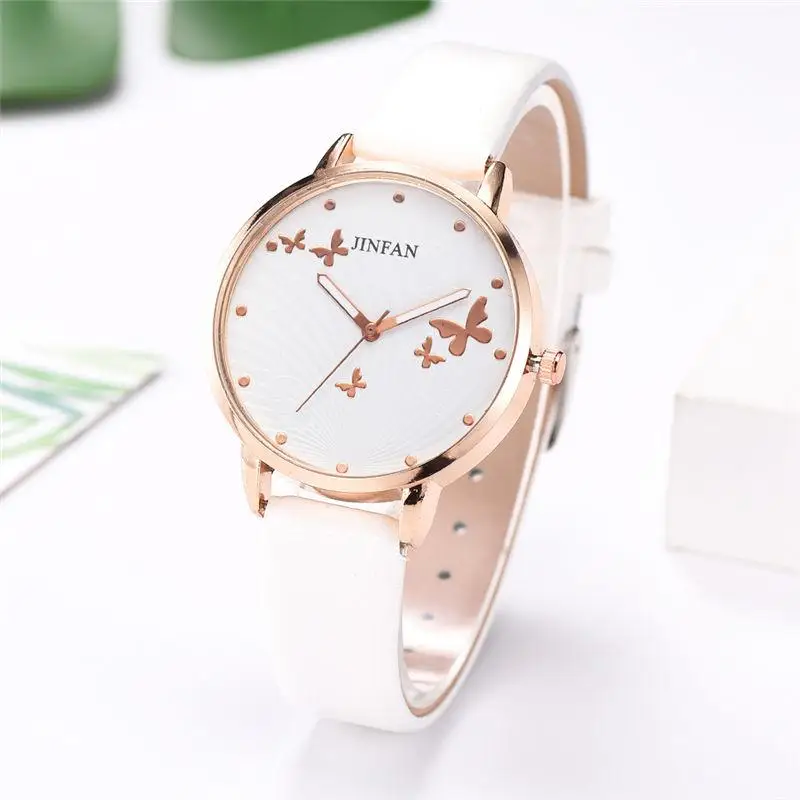 Butterfly Designed Dial Women's Quartz Watch