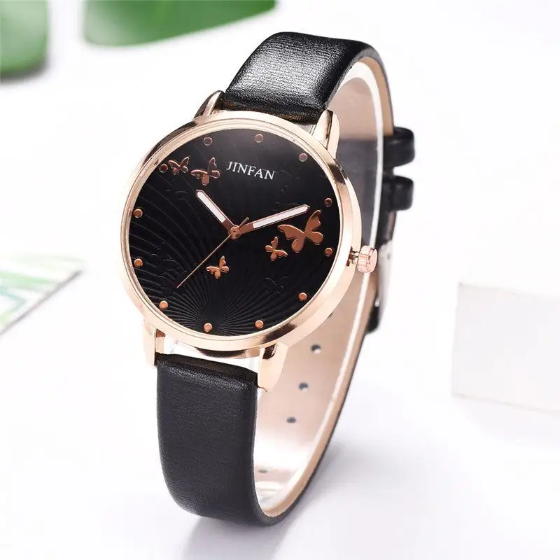 Butterfly Designed Dial Women's Quartz Watch