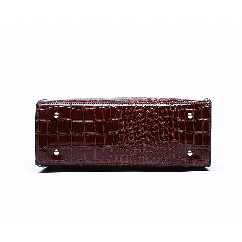 Women's Luxury Crocodile Patterned Handbag