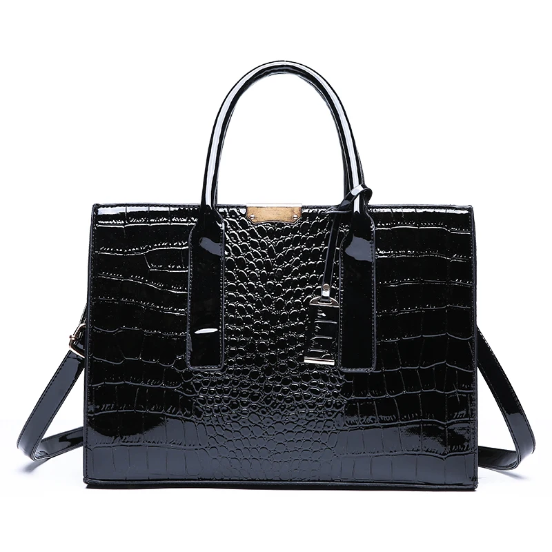 Women's Luxury Crocodile Patterned Handbag