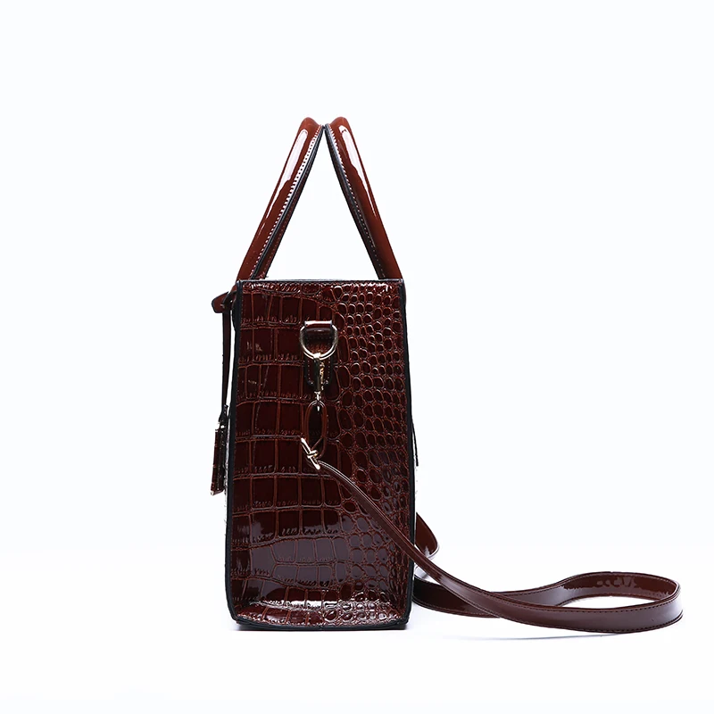 Women's Luxury Crocodile Patterned Handbag