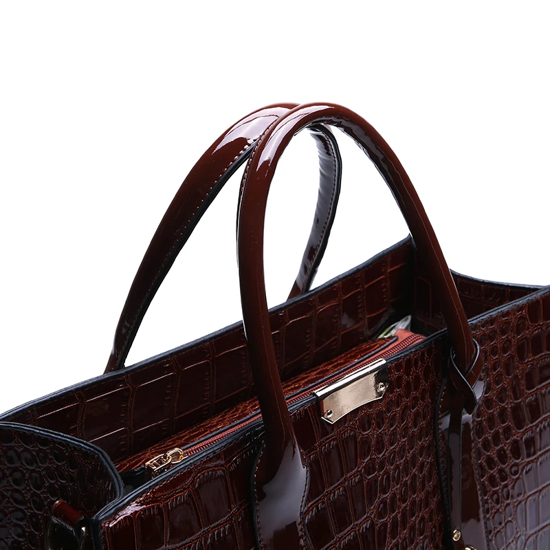 Women's Luxury Crocodile Patterned Handbag