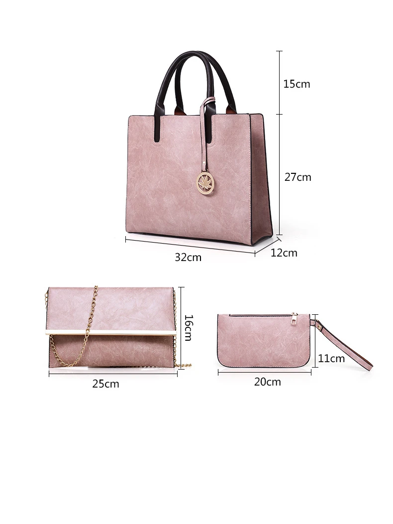 Women's PU Leather Bag Set 3 pcs Set