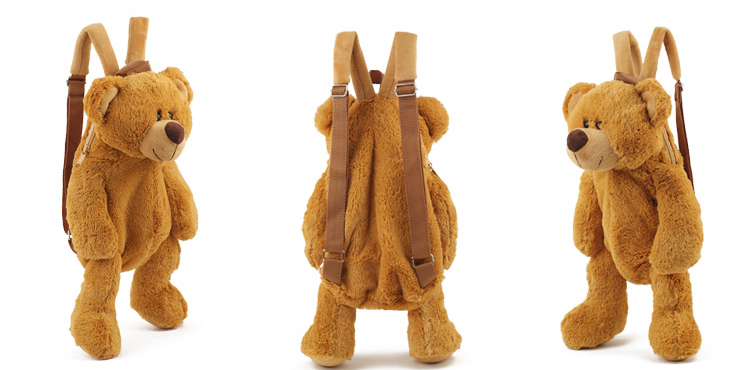 Girls Plush Teddy Bear Backpack